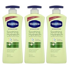 바셀린 알로에 스즈 바디 로션 600ml×3개 세트 인텐시브 케어 Vaseline []