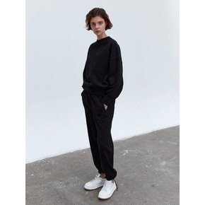 TOF ELASTRING HEM SWEAT PANTS BLACK