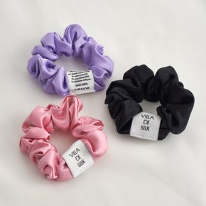 Baby scrunchie 3set (Pink/Purple/Black) 실크 스크런치 세트