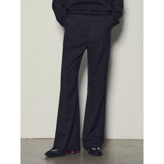 Wool Blend No Tuck Boots Cut Slacks_CTB528(Black)