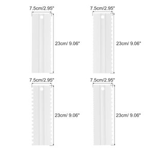 uxcell 플라스틱케익스클레이퍼- 스트라이프 엣지 사이드 케 키스 크레이퍼- 케
