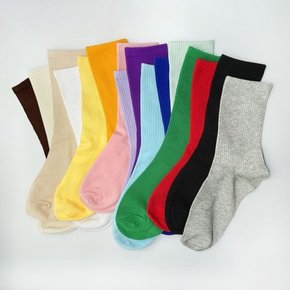중목 골지 무지 양말 16컬러 FD-0623
