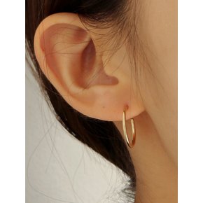 silver open hoop earring