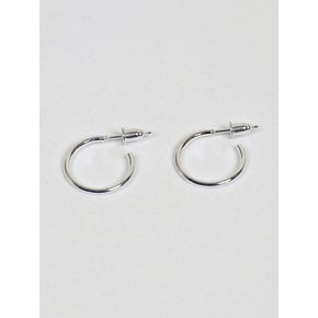 silver open hoop earring