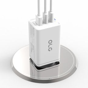 65W 초고속 멀티 충전기 3포트 PD PPS 급속 충전 C타입 USB 어댑터 8핀 5핀 스마트폰