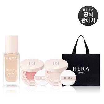 헤라 [내일도착]헤라 NEW 리플렉션 스킨 글로우 파운데이션(미니쿠션+블러쉬+쇼핑백)