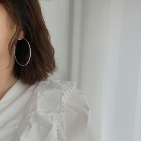 데일리 베이직 심플 빅 링 귀걸이