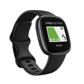 [Suica Fitbit Versa 4 FB523BKBK-FRCJK 대응] 스마트 워치 블랙 [6일간 이상의 라이프Alexa