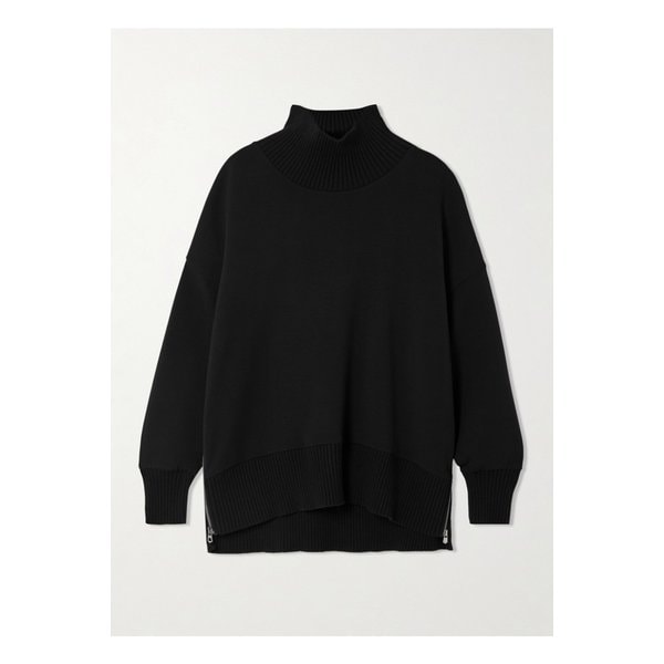 발리 바커 오버사이즈 지퍼 디테일 스트레치 저지 터틀넥 스웨터셔츠 블랙 46376663162899189