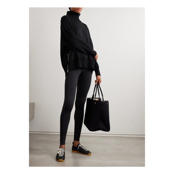 발리 바커 오버사이즈 지퍼 디테일 스트레치 저지 터틀넥 스웨터셔츠 블랙 46376663162899189