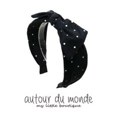 cute dot hairband (black)