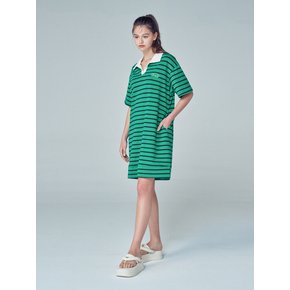 STRIPE SWEAT DRESS (GREEN)