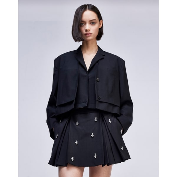 [파주점] [송지오우먼] 스타 쥬얼 미니 스커트 블랙 WH2SK301BK