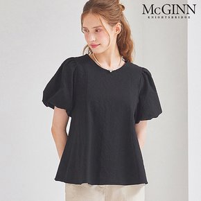 벌룬 슬리브 시어서커 블라우스_PBMF5M1BL5350