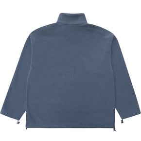 ADLV WAPPEN LOGO FLEECE HALF ZIP-UP INDIGO BLUE - 와펜로고 집업