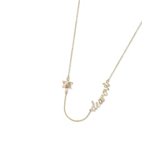 PRIMAVERA FLOWER INITIAL 14k GOLD NECKLACE