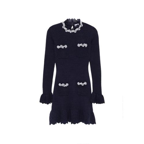 셀프 포트레이트 숏 원피스 AW26085SANNAVY BLU