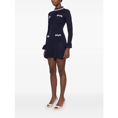 셀프 포트레이트 숏 원피스 AW26085SANNAVY BLU