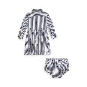 랄프 로렌 베이비 여아 폴로 베어 코튼 셔츠드레스 앤 블루머(CWPODRSF3D20681999)