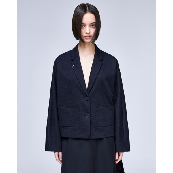 [파주점] [송지오우먼]송지오 트위드 돌먼 자켓 블랙 WH3JK315BK