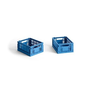 HAY 헤이 HAY Colour Crate Mini (Set of 2) 헤이 컬러 크레이트 미니 일렉트릭 블루