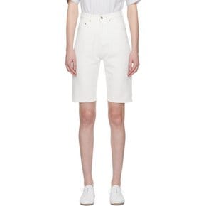 낫띵리튼 화이트 하프 화이트 데님 쇼츠 NW24SS-1023 White