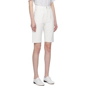 낫띵리튼 화이트 하프 화이트 데님 쇼츠 NW24SS-1023 White