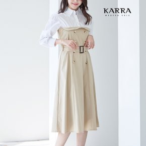 KARRA 더블버튼레이어드원피스+벨트SET_A4S0992