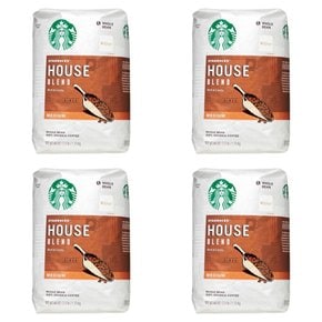 스타벅스 하우스 블렌드 미디엄 로스트 홀빈 원두 커피 Starbucks Whole Bean Coffee 1.13kg 3개