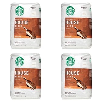  스타벅스 하우스 블렌드 미디엄 로스트 홀빈 원두 커피 Starbucks Whole Bean Coffee 1.13kg 3개