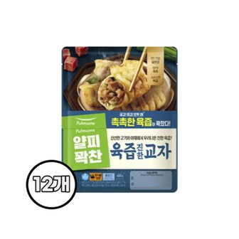  풀무원 얄피꽉찬 육즙진한교자 400g x 12봉 고기만두 야식 간식 교자