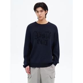 이중우수 레터링 니트  네이비 (265151AY3R)