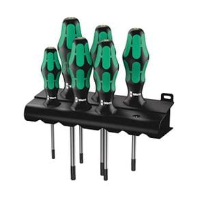 독일 베라 드라이버 세트 Wera 05138250001 Kraftform Plus 367/6 BO TORX Tamperproof Screwdri