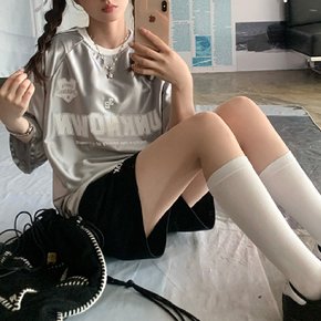 글로시 스포츠 블록코어 오버핏 반팔티셔츠 HI-4180