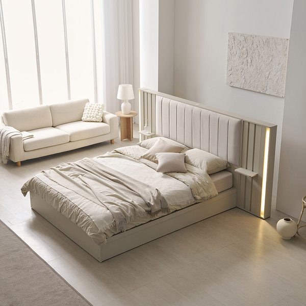 루미너스 패브릭 평상형 호텔식 침대프레임 LK(라지킹)