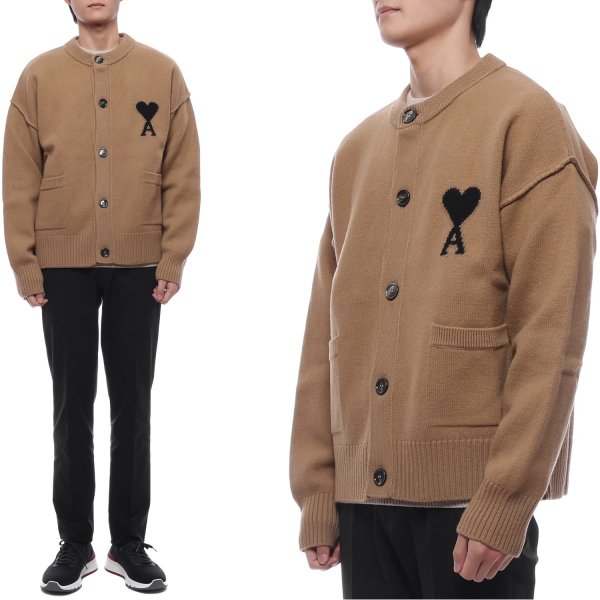 [부산점] 25FW 남성 하트 로고 울 가디건 (UKC368 018 288 M 25F)