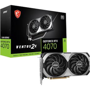 일본 MSI 그래픽카드 GeForce RTX 4070 VENTUS 2X E 12G OC 2 Fan Compact Size Graphics Card V