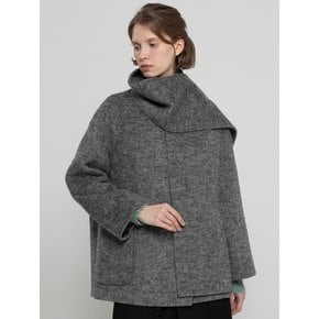 Wool half coat _ Gray