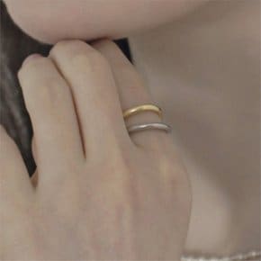 [2SET]Wave line matte ring_BF037