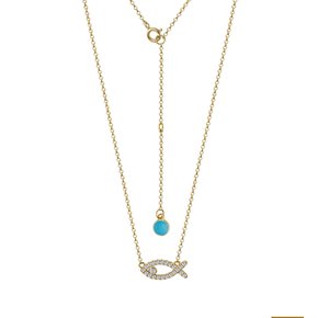 Lucky fish single necklace