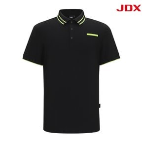남성 트리코트 타공 소매 변형 티셔츠(X1TSW2510BK)  JDX