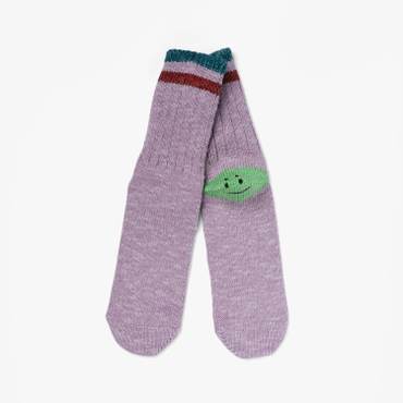샌프란시스코마켓 KAPITAL 캐피탈 60 YARNS IVY RAINBOWY HAPPY HEEL-HOLD SOCKS LIME KAE1M80005A88