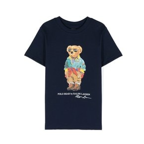 25SS 키즈 여성 프린팅 티셔츠 네이비 853828 013