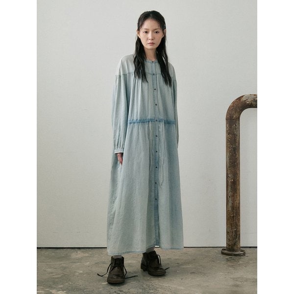 marl denim one-piece (blue)