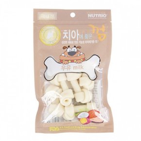 강아지 치아에 좋은껌 밀크 80g 덴탈껌 개껌