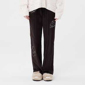 HAND WRITING CORDUROY PANTS [BROWN]