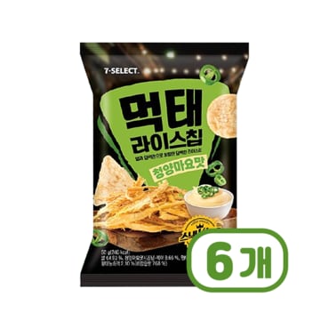  세븐일레븐 먹태 라이스칩 청양마요맛 봉지스낵 50g x 6개