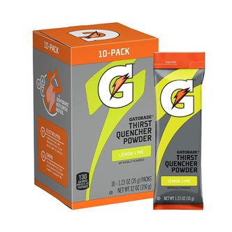  Gatorade게토레이  레몬라임  파우더  휴대용  팩  10팩