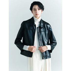 [Day-Wool] Eco Leather Single Jacket