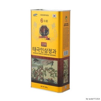  6년근태극인삼정과 600g 캔 6年根高麗太極人蔘正課 (W40EC91)